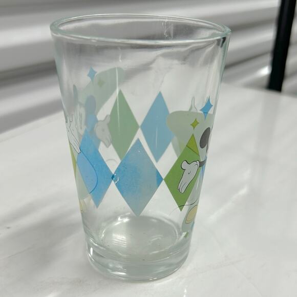 1960s Mickey Mouse Juice Glass-MCM Atomic Disney Tumbler-8 oz Vintage Drinkware - Picture 3 of 4